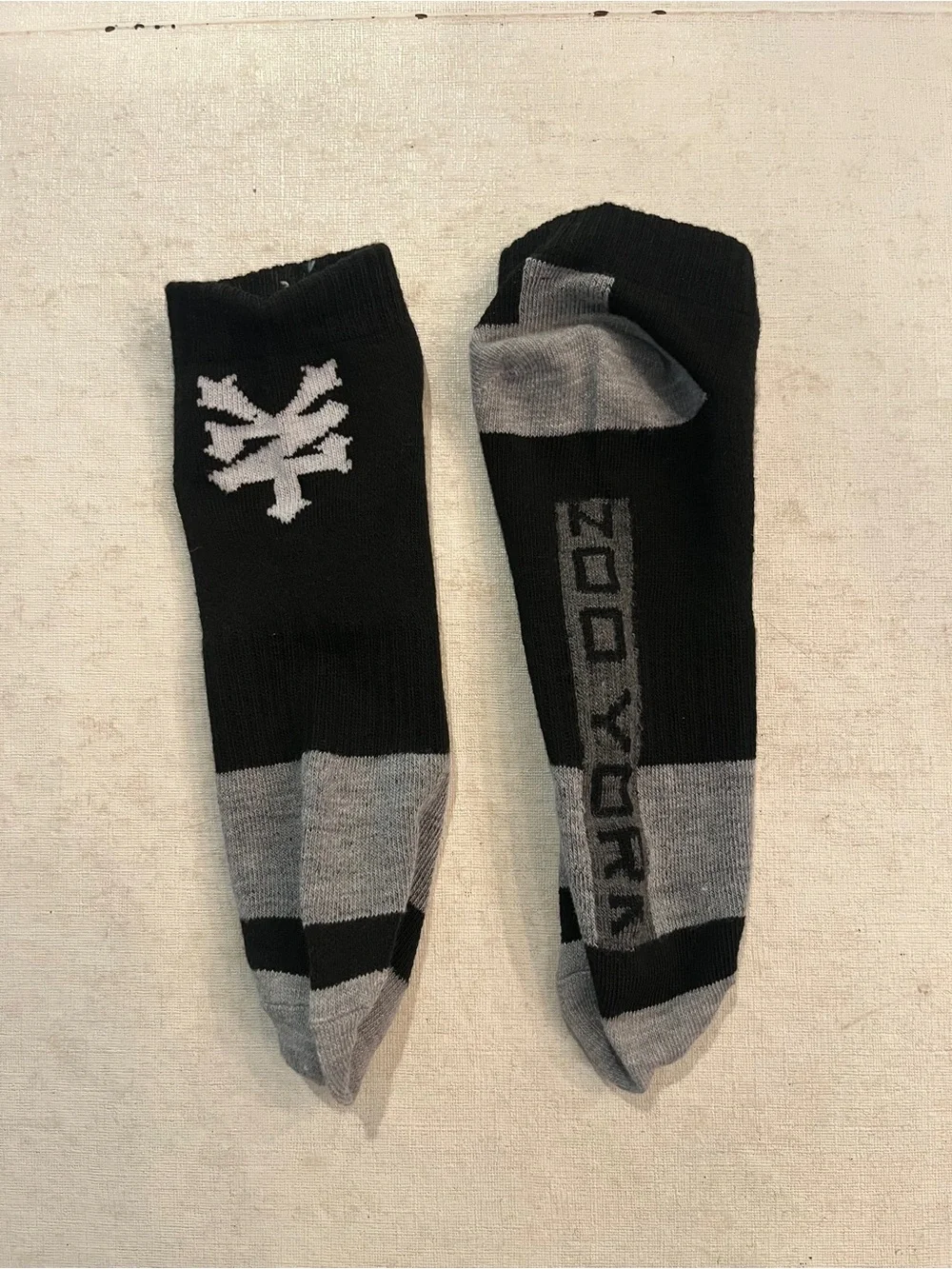 Vintage Zoo York Black & Gray Low-Cut Athletic Socks.